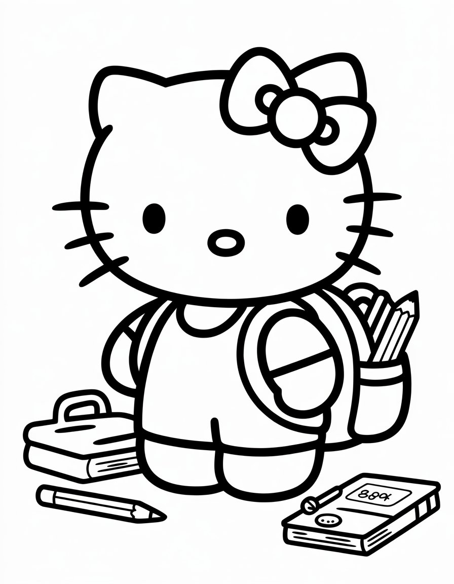 Hello Kitty with Backpack